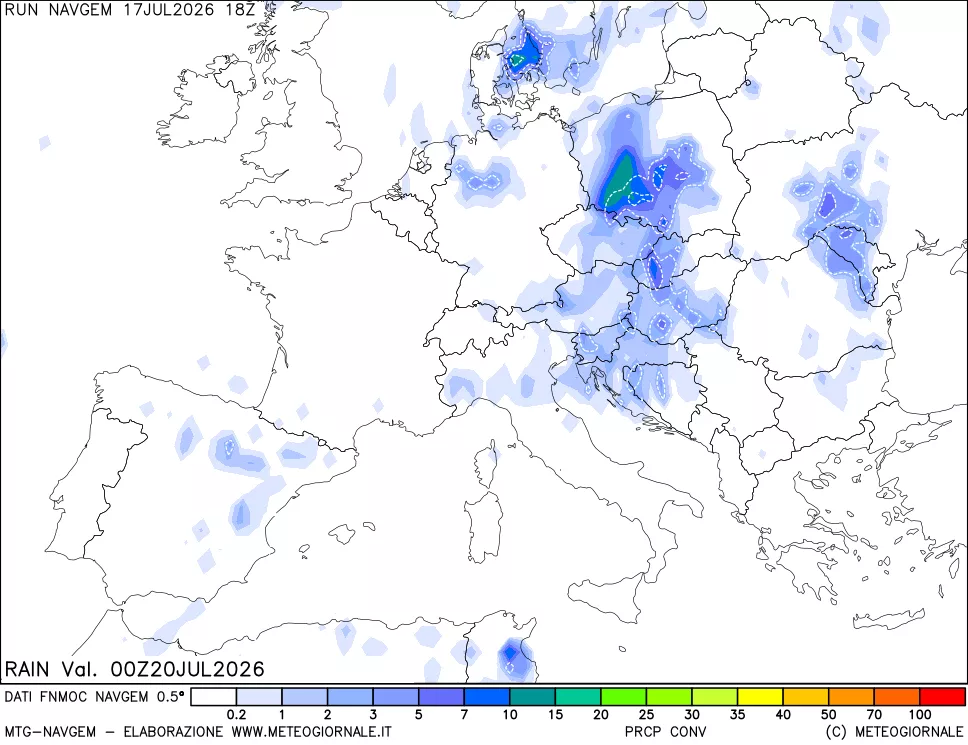 mappa Precipitazioni Totali