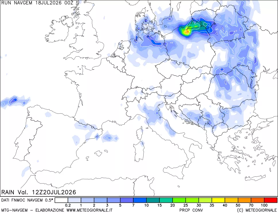 mappa Precipitazioni Totali