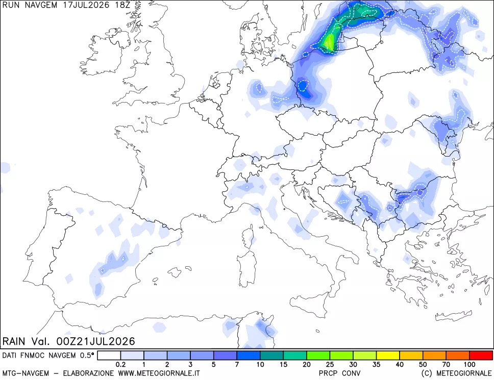 mappa Precipitazioni Totali
