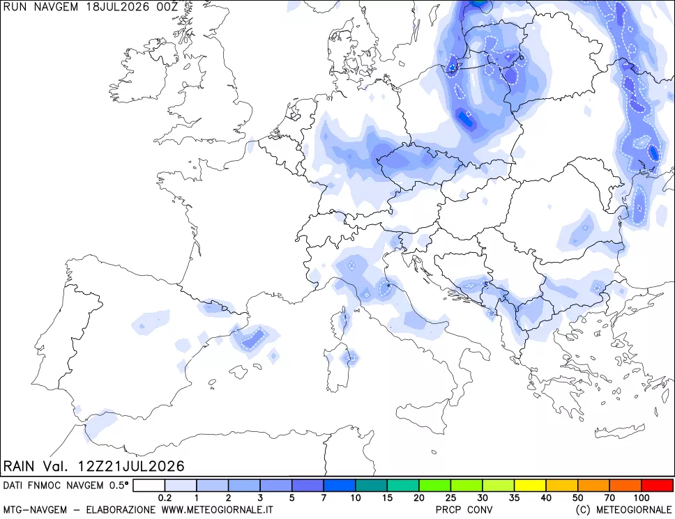 mappa Precipitazioni Totali