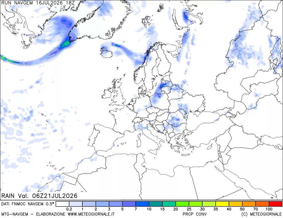 mappa Precipitazioni Totali