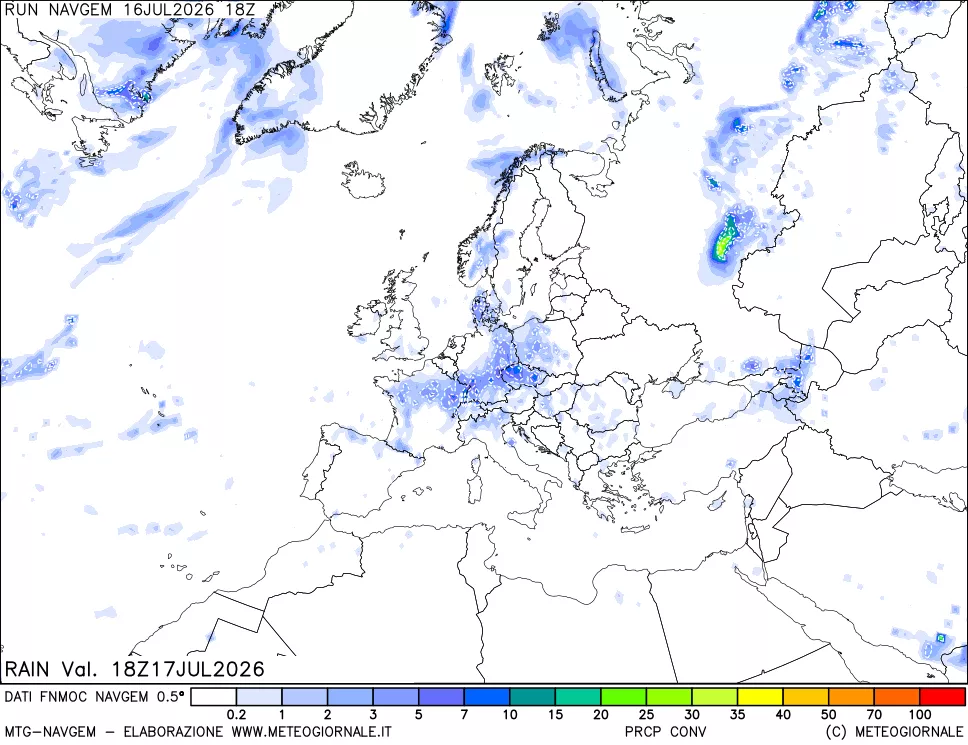 mappa Precipitazioni Totali