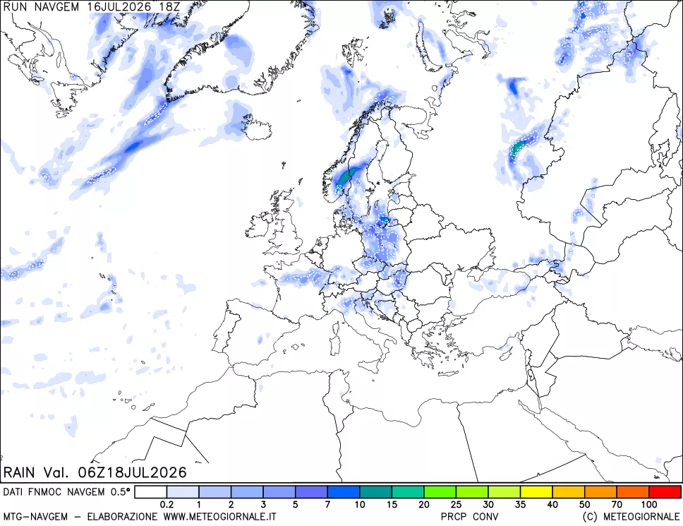 mappa Precipitazioni Totali