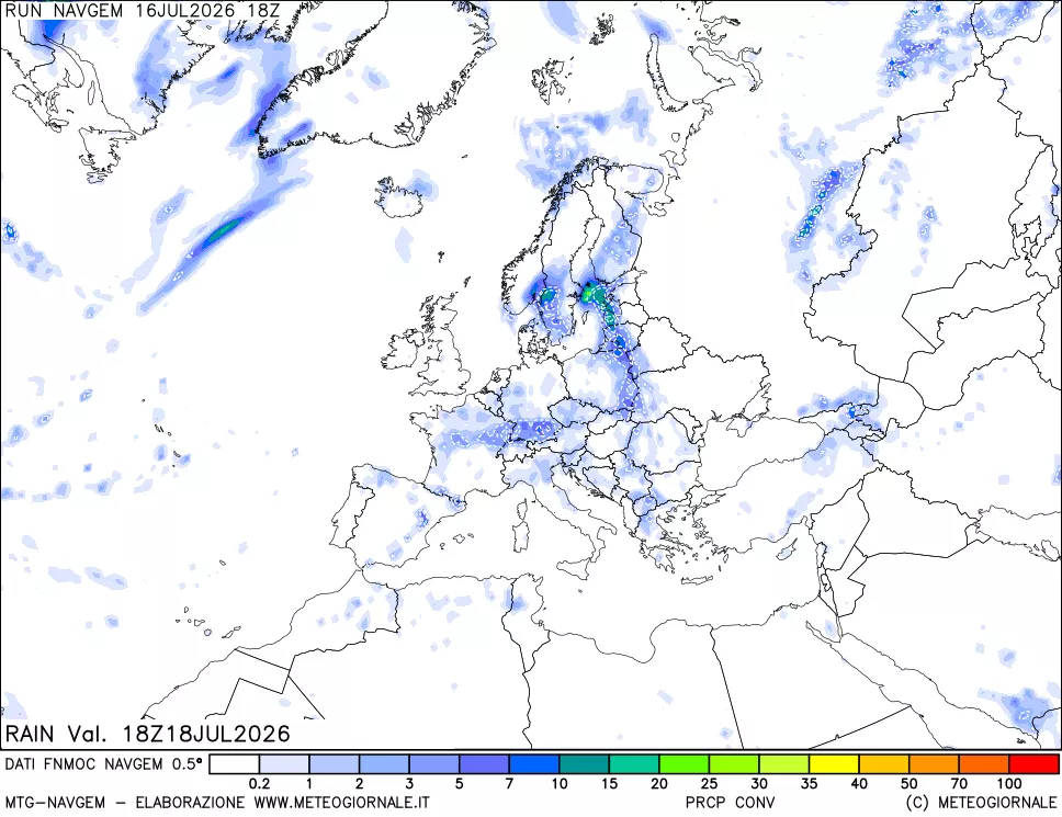 mappa Precipitazioni Totali