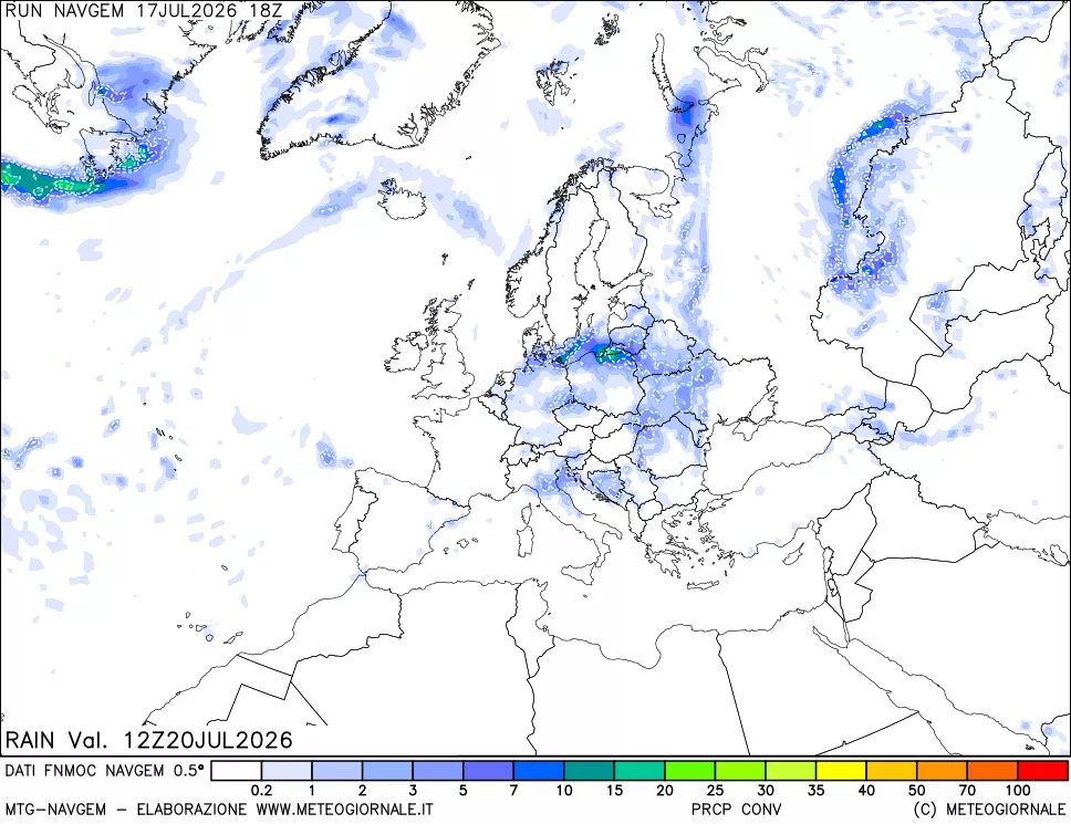 mappa Precipitazioni Totali