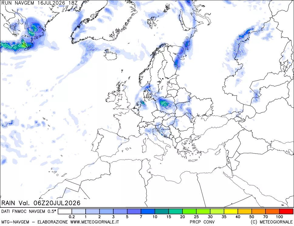 mappa Precipitazioni Totali