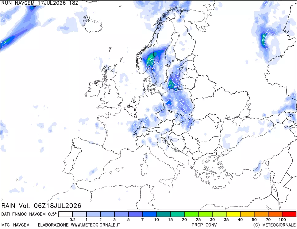 mappa Precipitazioni Totali