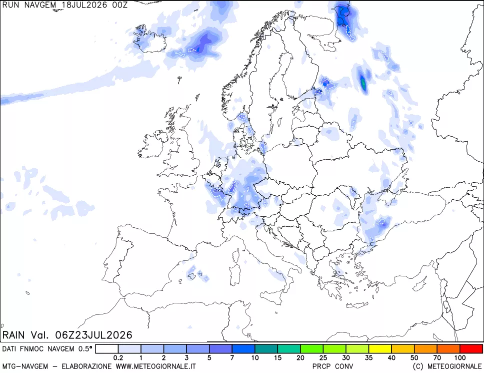 mappa Precipitazioni Totali
