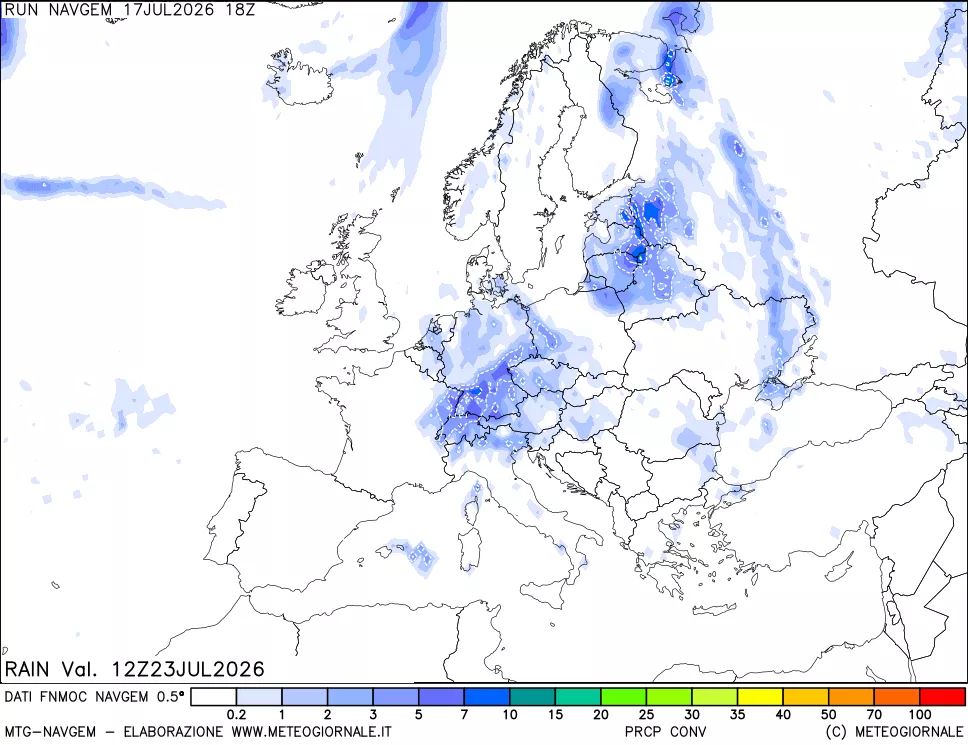 mappa Precipitazioni Totali
