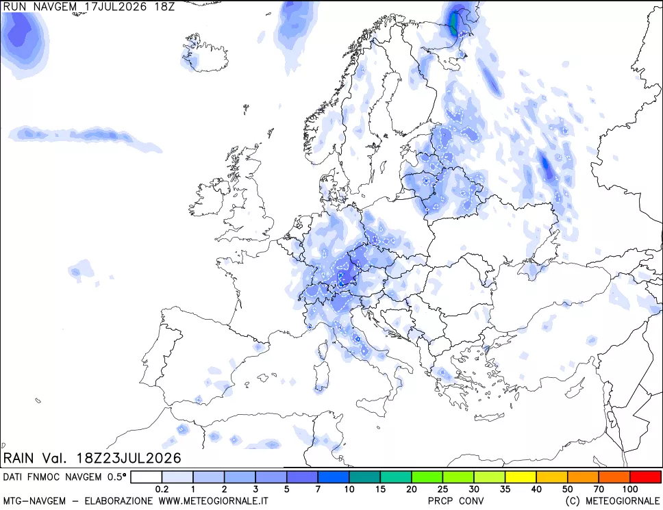 mappa Precipitazioni Totali