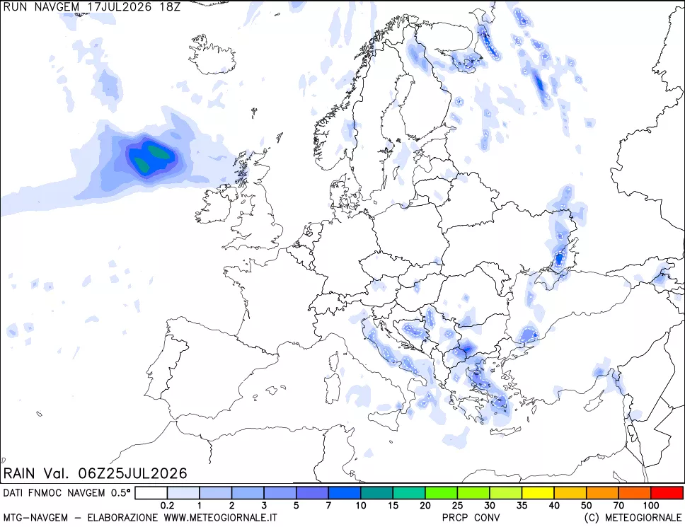mappa Precipitazioni Totali