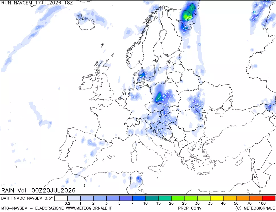 mappa Precipitazioni Totali