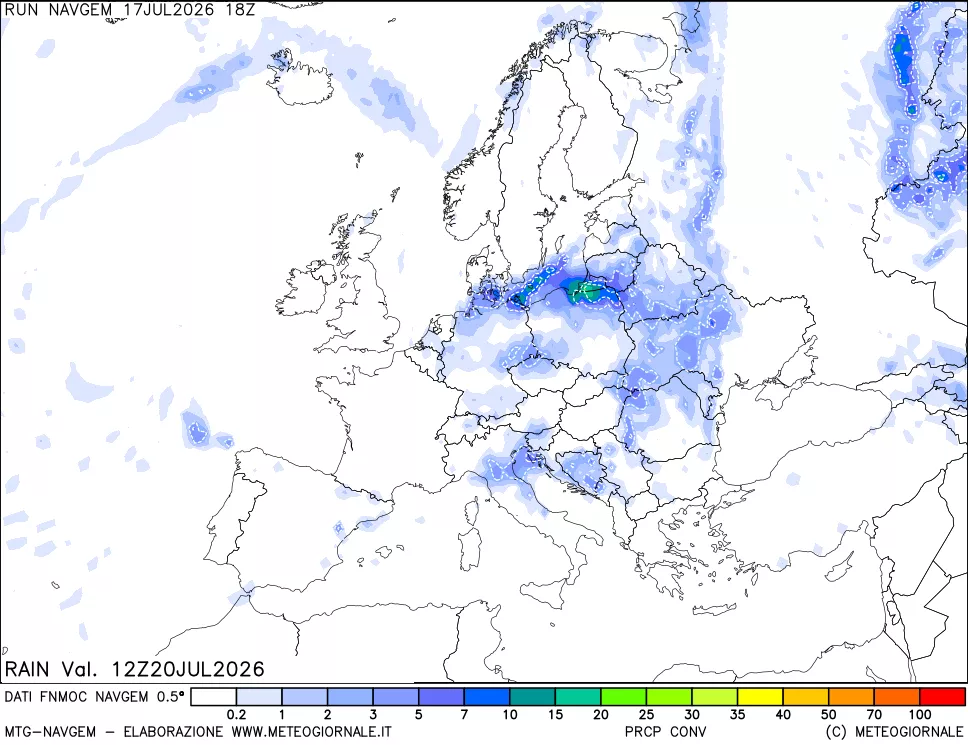 mappa Precipitazioni Totali