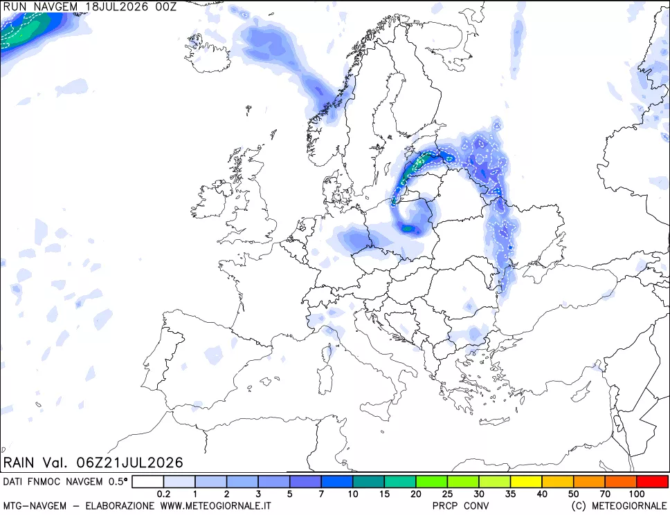 mappa Precipitazioni Totali