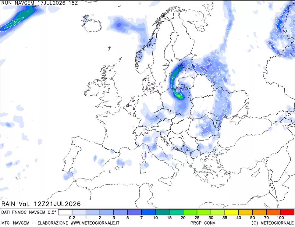 mappa Precipitazioni Totali