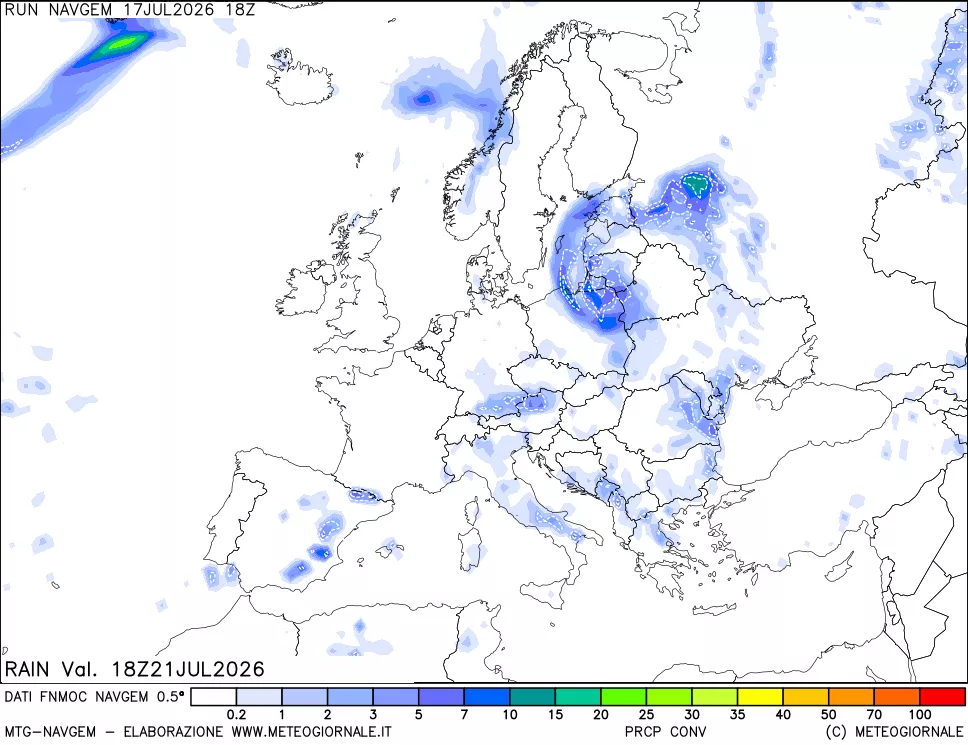 mappa Precipitazioni Totali